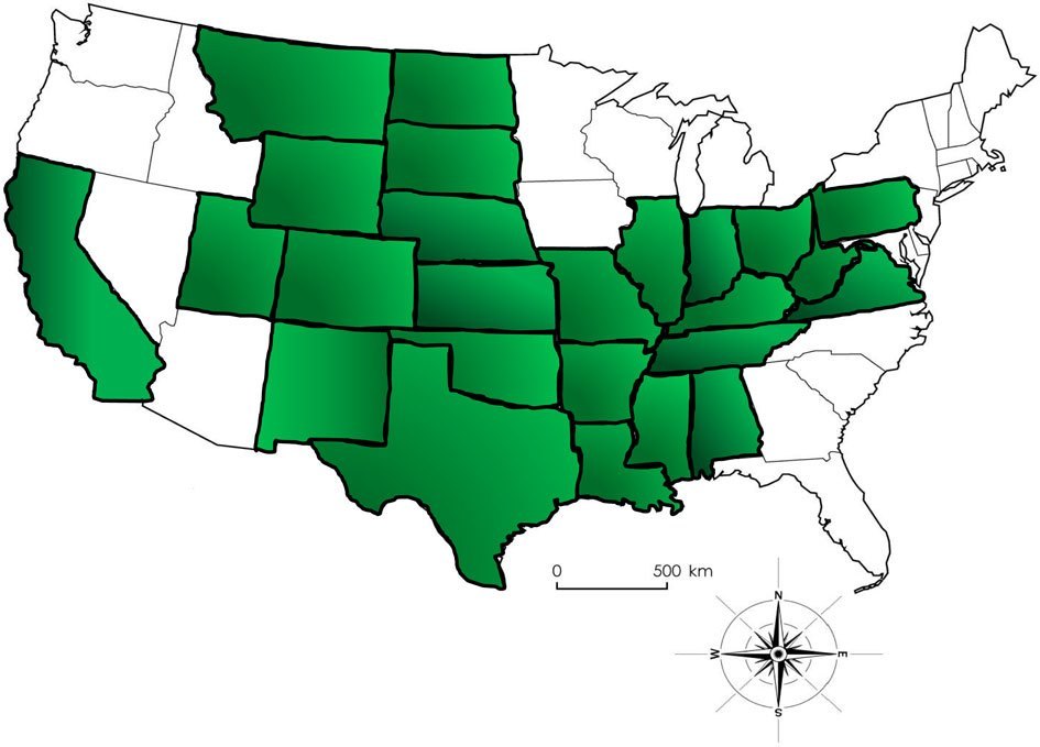 Map of areas we serve